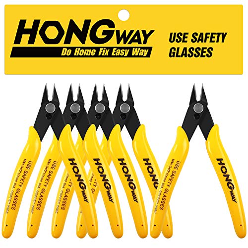 HongWay 5Pack Micro Wire Cutter, Small Side Cutting Clippers with ...