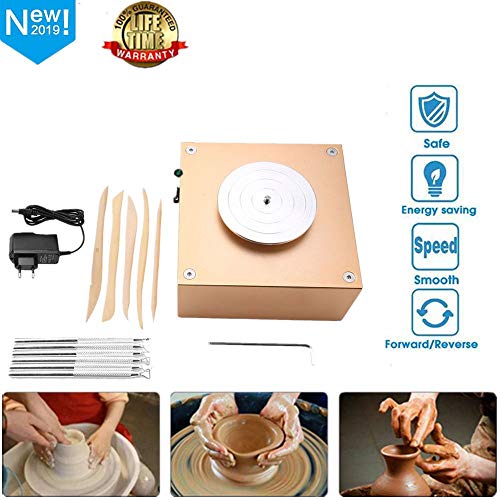 Hongzer Pottery Wheel, 12V Pottery Forming Machine 1500RPM Electri...