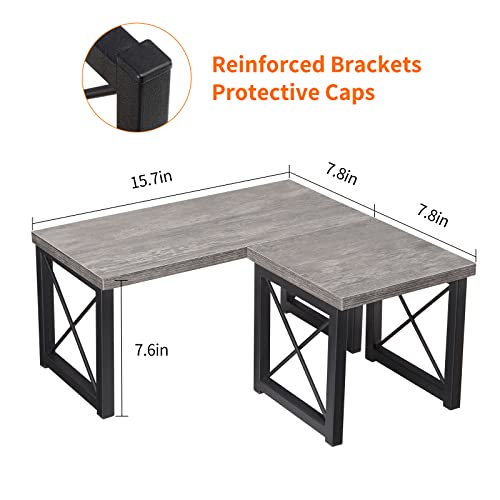 Honiter Wood Desktop Shelf, Office Desktop Storage Rack Wood Displ...