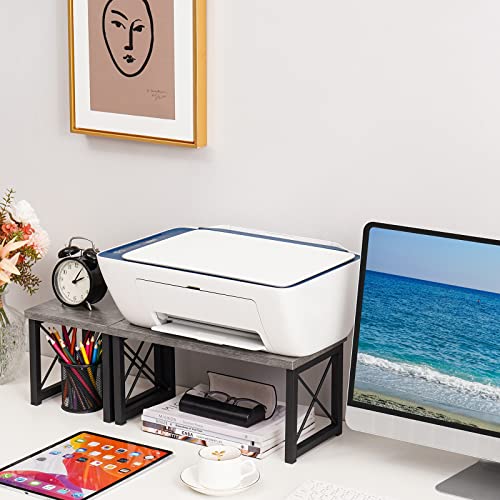 Honiter Wood Desktop Shelf, Office Desktop Storage Rack Wood Displ...