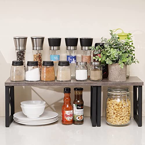 Honiter Wood Desktop Shelf, Office Desktop Storage Rack Wood Displ...