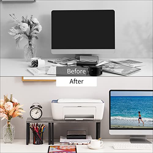 Honiter Wood Desktop Shelf, Office Desktop Storage Rack Wood Displ...