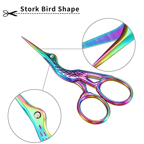 5 Pieces Stainless Steel Tip Classic Stork Scissors Crane Design 3...