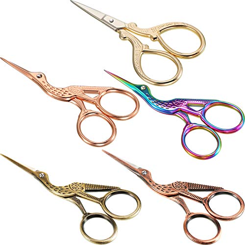 5 Pieces Stainless Steel Tip Classic Stork Scissors Crane Design 3...
