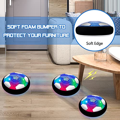 Hover Soccer Ball Toys for Boys, 2 LED Light Soccer Balls with Sof...
