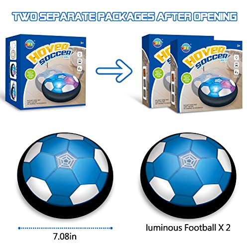Hover Soccer Ball Toys for Boys, 2 LED Light Soccer Balls with Sof...
