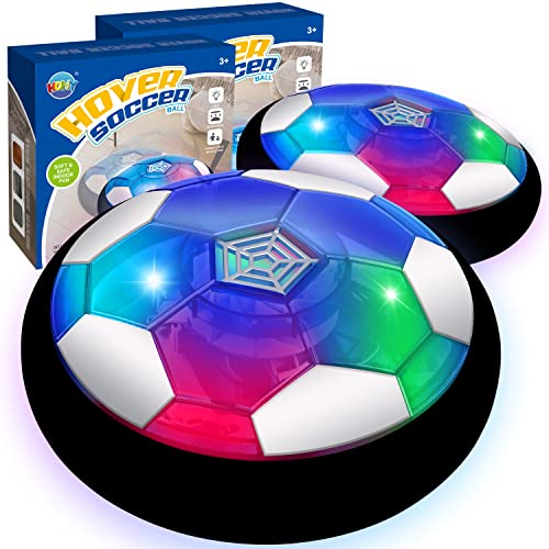 Hover Soccer Ball Toys for Boys, 2 LED Light Soccer Balls with Sof...