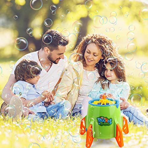 HONYAT Bubble Machine Super Rocket Bubble Blower 2000 Bubbles Per ...