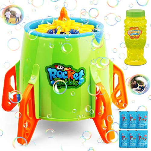 HONYAT Bubble Machine Super Rocket Bubble Blower 2000 Bubbles Per ...