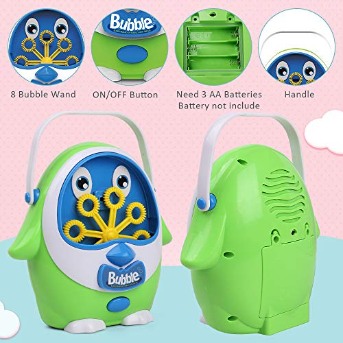 HONYAT Green Penguin Bubble Makers with 4oz Concentrated Bubble So...