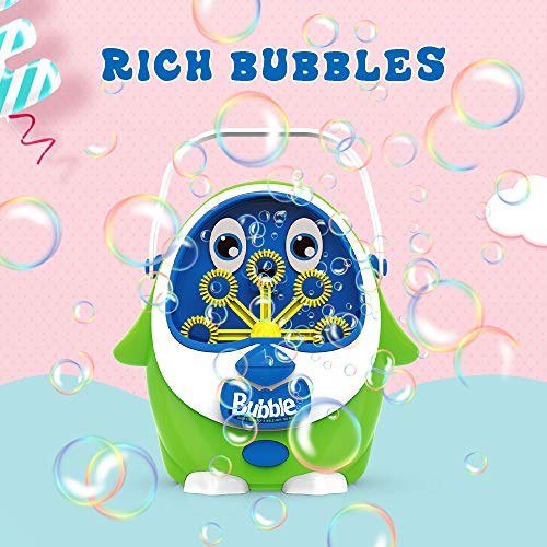 HONYAT Green Penguin Bubble Makers with 4oz Concentrated Bubble So...