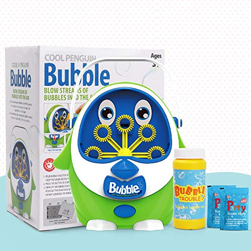 HONYAT Green Penguin Bubble Makers with 4oz Concentrated Bubble So...