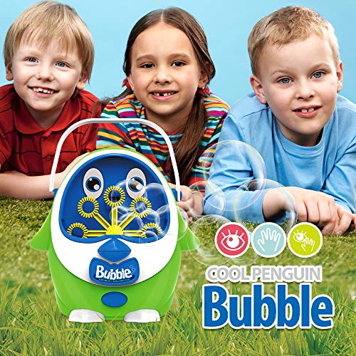 HONYAT Green Penguin Bubble Makers with 4oz Concentrated Bubble So...