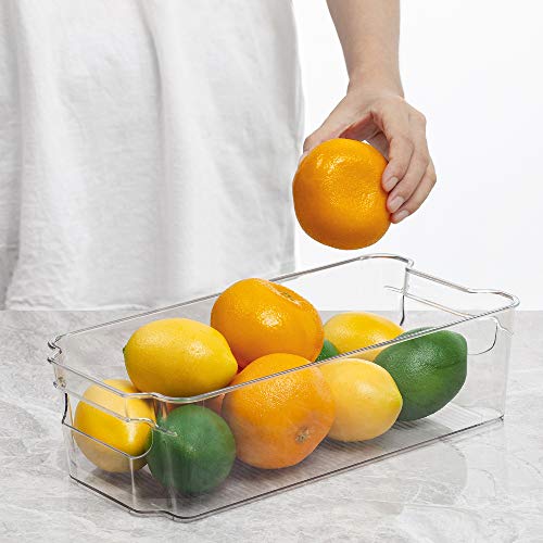 HOOJO Refrigerator Organizer Bins - 8pcs Clear Plastic Bins For Fr...