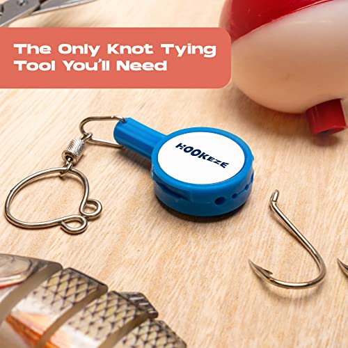 HOOK-EZE 2X Fishing Knot Tying Tool, Standard Size - Safety Device...