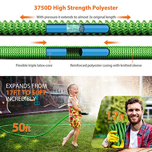 Garden Hose, Lightweight Expandable Water Hose, Expanding Hose wit...