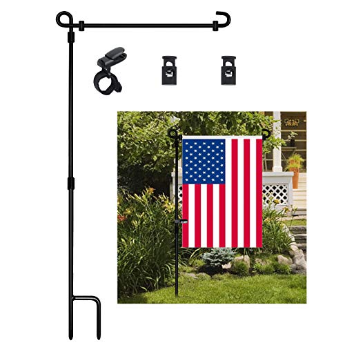 Garden Flag Stand, Premium Garden Flag Pole Holder Metal Powder-Co...