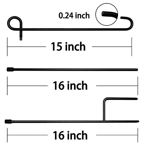 Garden Flag Stand, Premium Garden Flag Pole Holder Metal Powder-Co...