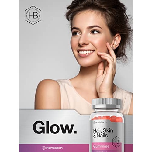 Hair Skin and Nails Gummies | 100 Count | with Biotin | Fruit Flav...