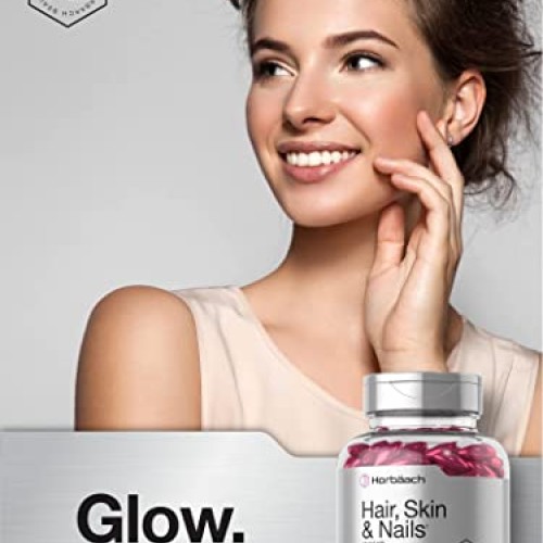 Hair Skin and Nails Vitamins | 300 Softgels | with Biotin and Coll...