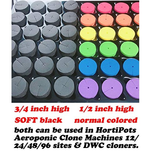 2 Neoprene Inserts, Cloning Collars for 2 inch Net Pots/Net Cups i...