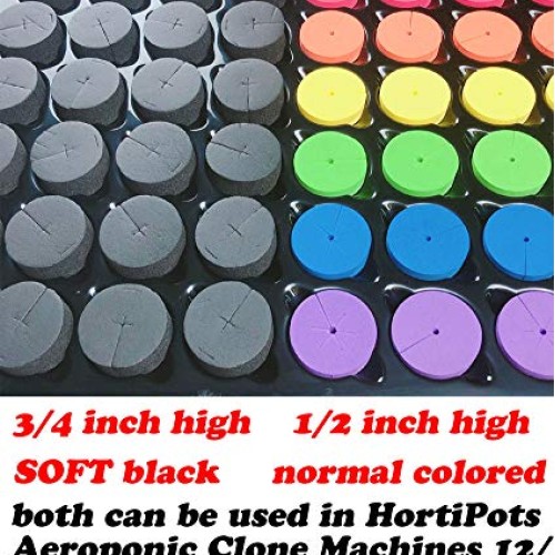 2 Neoprene Inserts, Cloning Collars for 2 inch Net Pots/Net Cups i...