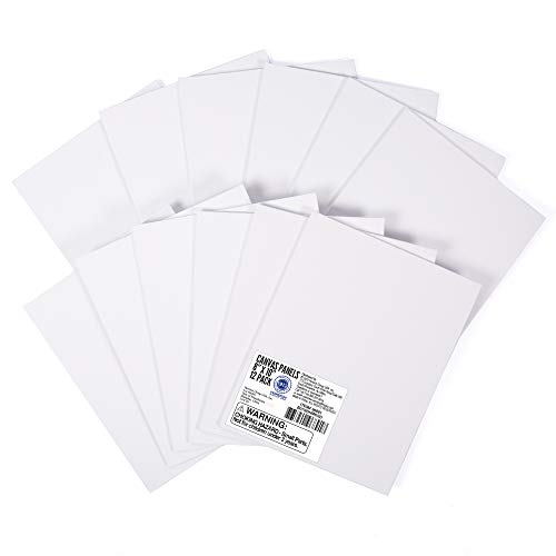 Horizon Group USA 8x10 Painting Panel Canvas Boards, Pack of 12, M...
