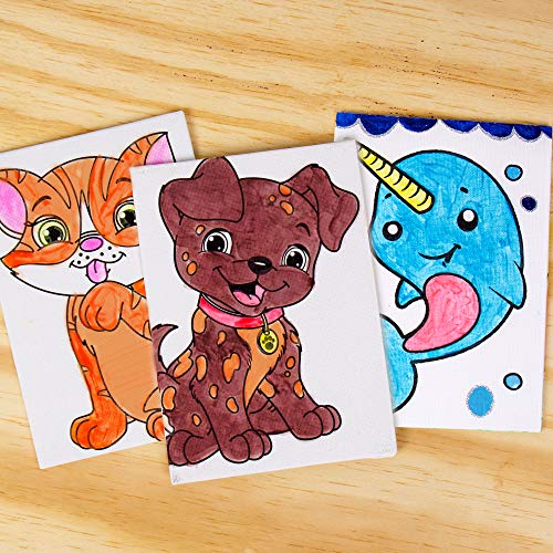 Horizon Group USA Pre-Printed Canvas & Paint Art Set, Ready to Pai...