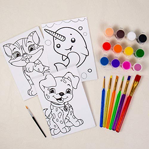 Horizon Group USA Pre-Printed Canvas & Paint Art Set, Ready to Pai...