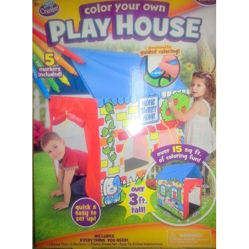 Go Create! Color Your Own 3 Ft. Playhouse