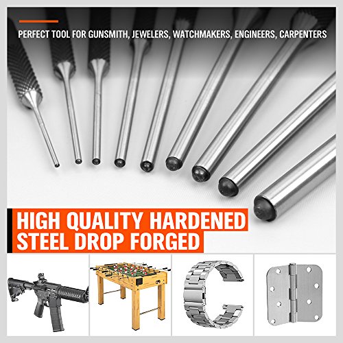 9 Pieces Roll Pin Punch Set, mithing Kit Removing Repair Tool ...