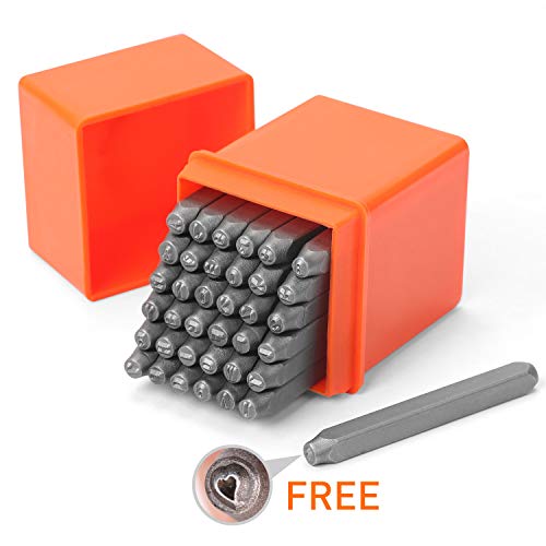 HORUSDY 37-Piece Number & Capital Letter Stamp Set A-Z & 0-9 + Lo...