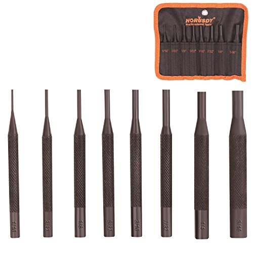 HORUSDY 8 Pieces Roll Pin Punch Set, mithing Kit Removing Repa...