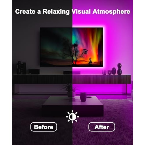 HORYLIT Led Lights for TV 32-43 inch, 9.8ft TV Led Lights That syn...