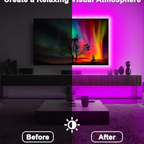 HORYLIT Led Lights for TV 32-43 inch, 9.8ft TV Led Lights That syn...