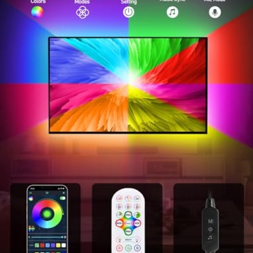 HORYLIT Led Lights for TV 32-43 inch, 9.8ft TV Led Lights That syn...
