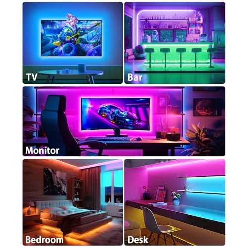 HORYLIT Led Lights for TV 32-43 inch, 9.8ft TV Led Lights That syn...