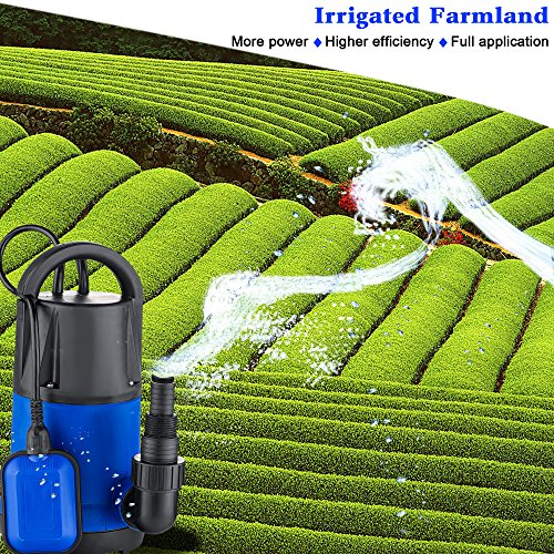 Hosmat 1HP Sump Pump Clean/Dirty Submersible Water Pump with Float...
