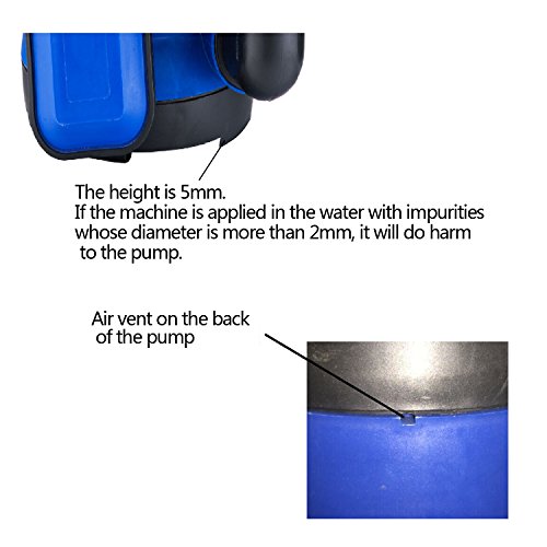 Hosmat 1HP Sump Pump Clean/Dirty Submersible Water Pump with Float...
