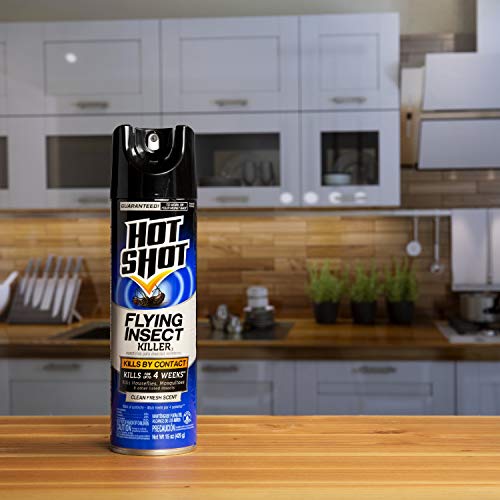 Hot Shot 66310-1 AC1686 Flying Insect Killer Aerosol, 15-Ounce, Pa...