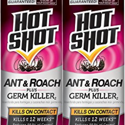 Hot Shot Ant & Roach Plus Germ Killer, Fresh Floral Scent Aerosol,...