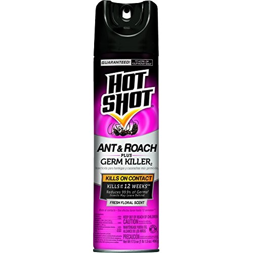 Hot Shot HG-14460 Ant and Roach Killer with Germ Killer Aerosol, F...