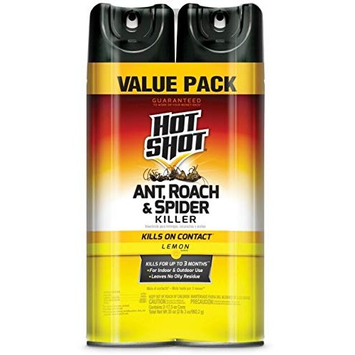 Hot Shot HG-26782 Ant, Roach & Spider Killer 2-17.5 oz Aerosol, Le...