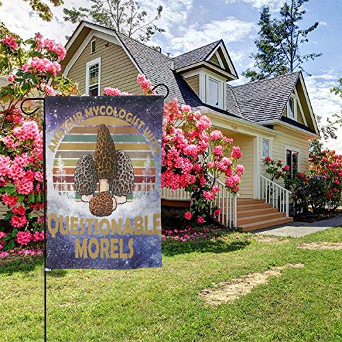 2 Pcs Garden Flag Amateur Mycologist with Questionable Morels 12.5...