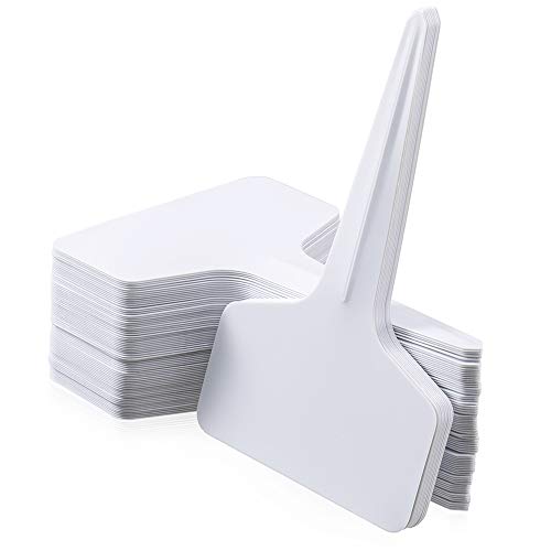 100Pcs Plastic Plant Labels, T-Type Tags Waterproof Re-Usable Nurs...