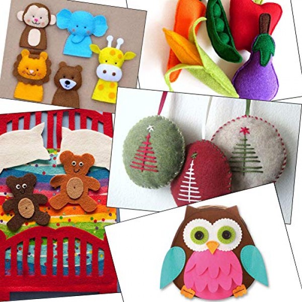 30 Colors Stiff Felt Fabric Sheets, 12x8 Assorted Felt Sheets fo...