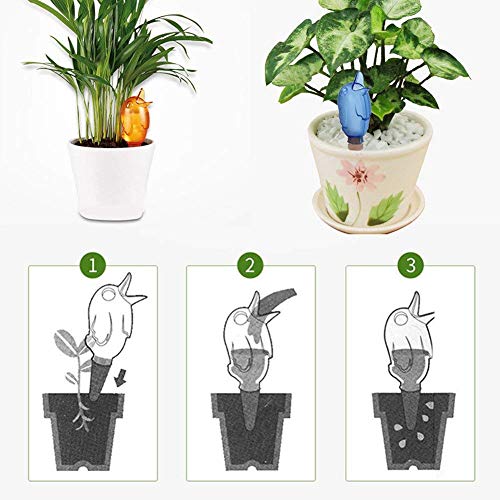 HOTRAIN 4/6 Pc Automatic Plant Waterers Devices, Slow Release Vaca...