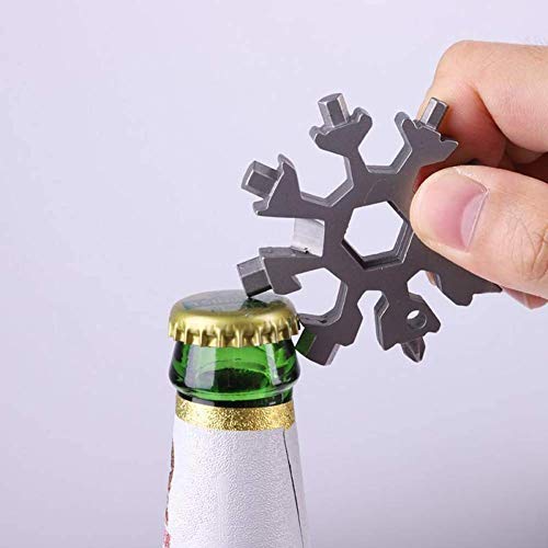 18 in 1 Snowflake Multi-tool Pocket Tool Spanner Hex Wrench Bottle...