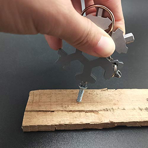 18 in 1 Snowflake Multi-tool Pocket Tool Spanner Hex Wrench Bottle...