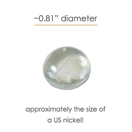 Houseables Glass Stone, Clear Marbles, Pebbles for Vases, 5 LB, 50...